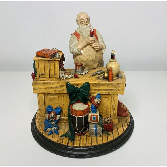 Rockwell Heirloom Santas Collection Workshop Rhodes Studios Retired 1990 5.5" - Picture 5 of 8